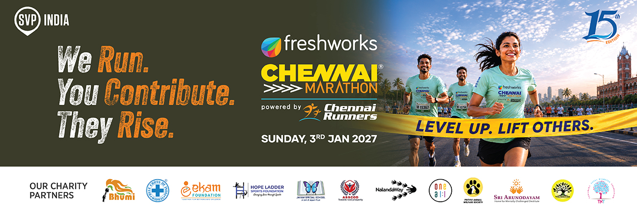 Be a charity runner at the Freshworks Chennai Marathon